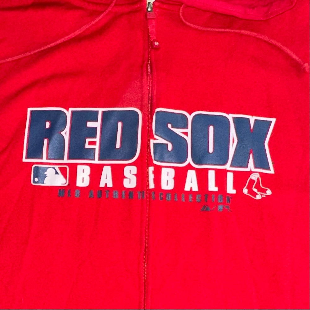 Men’s Majestic Boston Red Sox Zip Up Hoodie - Picture 4 of 10